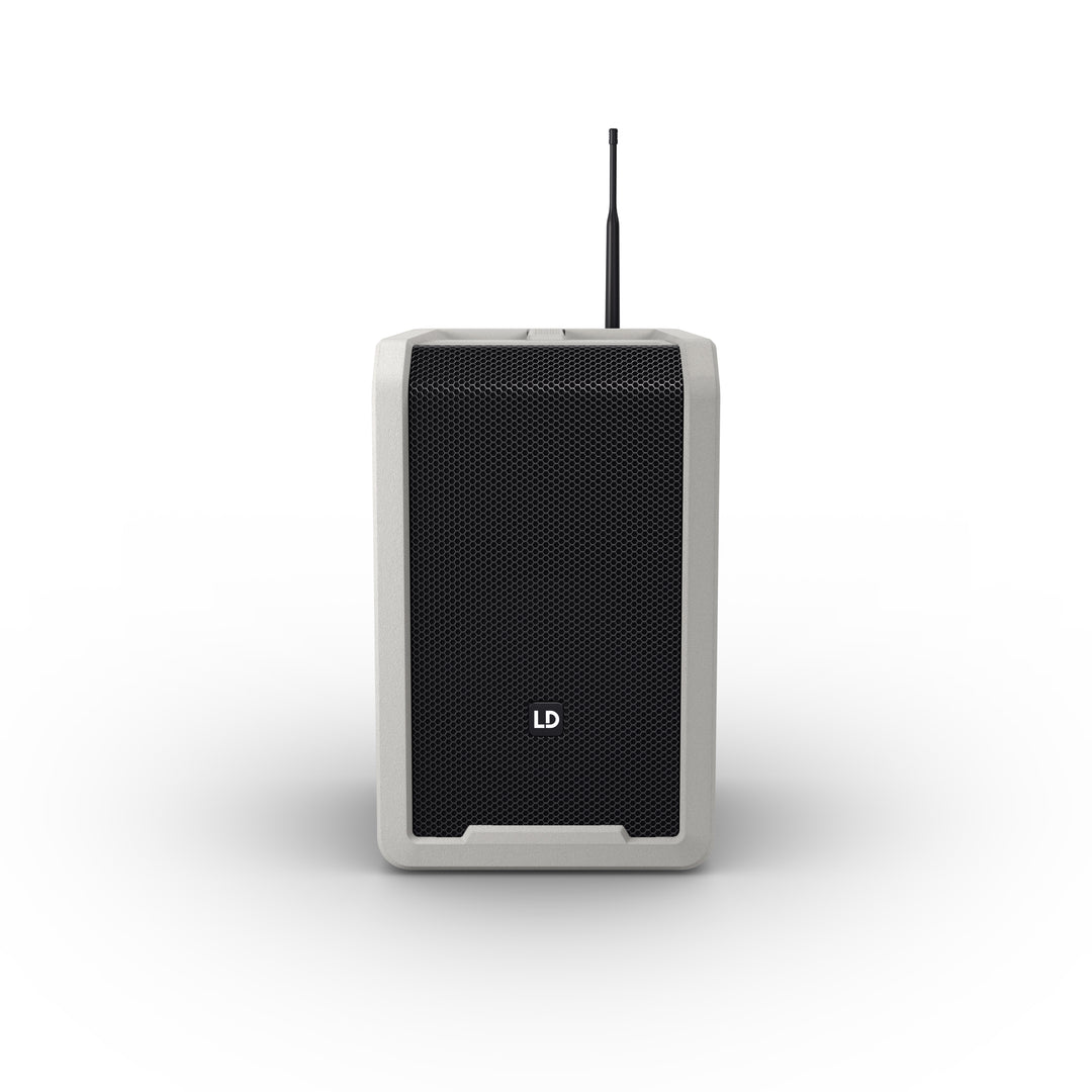 LD Systems ANNY® 8 BPH B6 G - Enceinte PA portable sur batterie avec Bluetooth® et mixer, avec 1x micro-casque (incl. bodypack), gris urbain