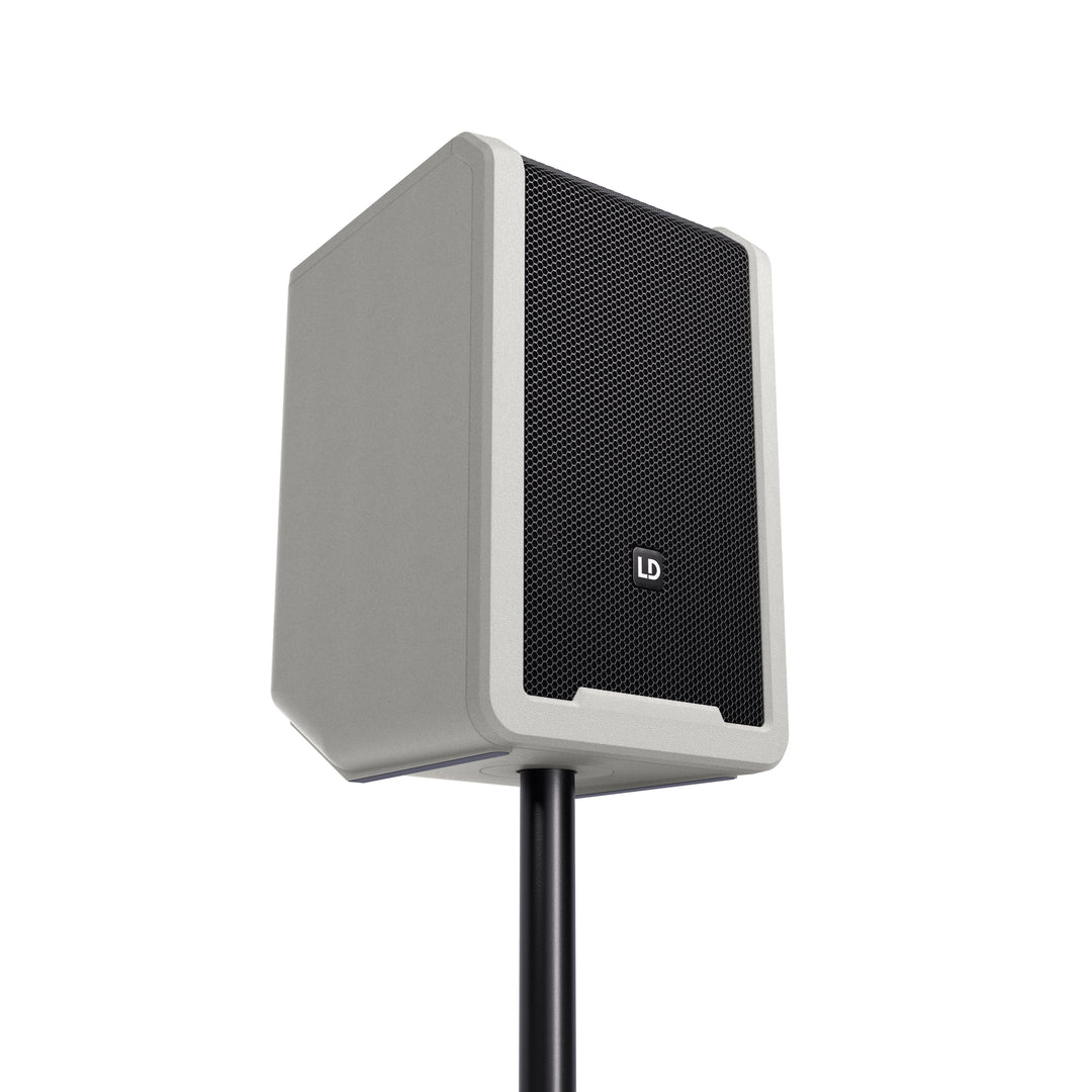 LD Systems ANNY® 8 BPH B8 G - Enceinte PA portable sur batterie avec Bluetooth® et mixer, avec 1x micro-casque (incl. bodypack), gris urbain