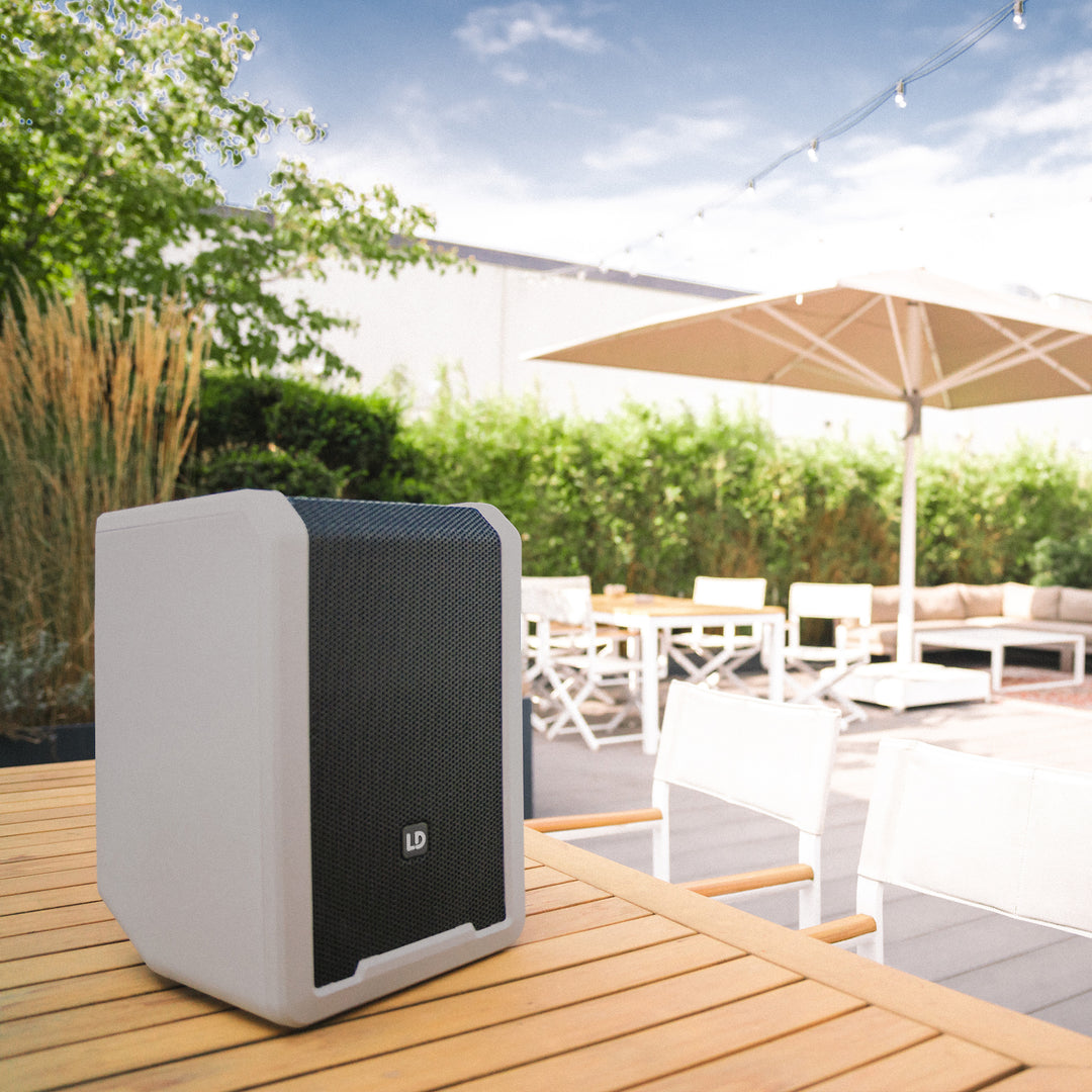 LD Systems ANNY® 8 BPH B8 G - Enceinte PA portable sur batterie avec Bluetooth® et mixer, avec 1x micro-casque (incl. bodypack), gris urbain