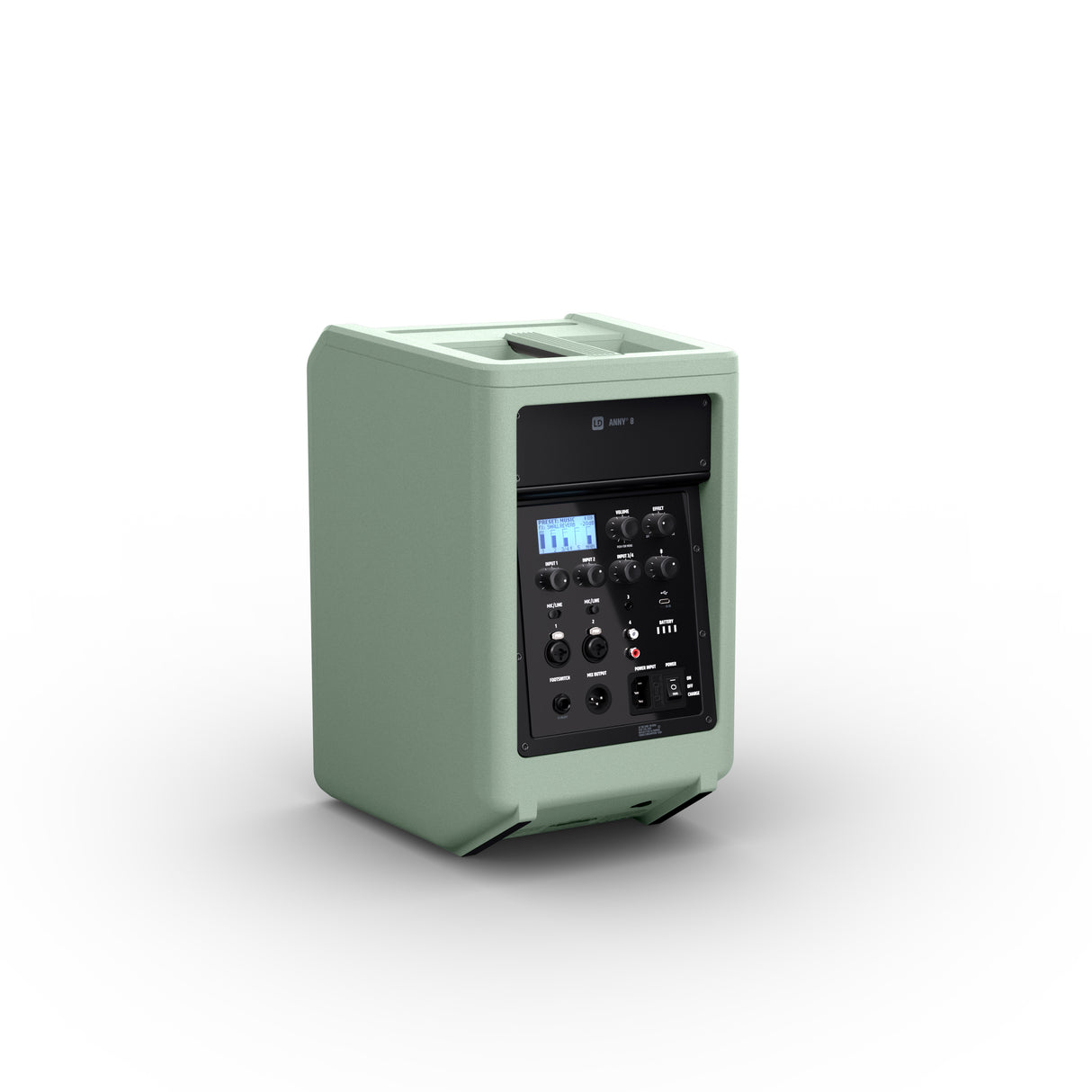 LD Systems ANNY® 8 GN - enceinte PA Bluetooth® portable alimentée par batterie avec mixer, vert aventure