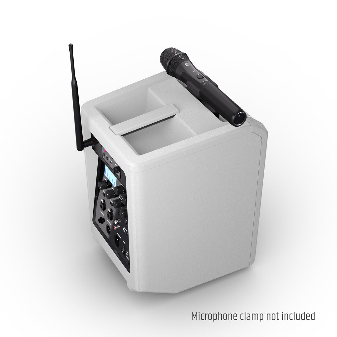 LD Systems ANNY® 8 HHD B5 W - Enceinte PA Bluetooth® portable sur batterie avec mixer et 1x micro main sans fil, blanc pur