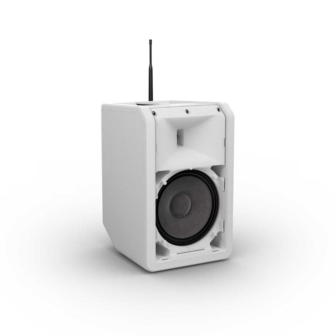 LD Systems ANNY® 8 HHD B5 W - Enceinte PA Bluetooth® portable sur batterie avec mixer et 1x micro main sans fil, blanc pur