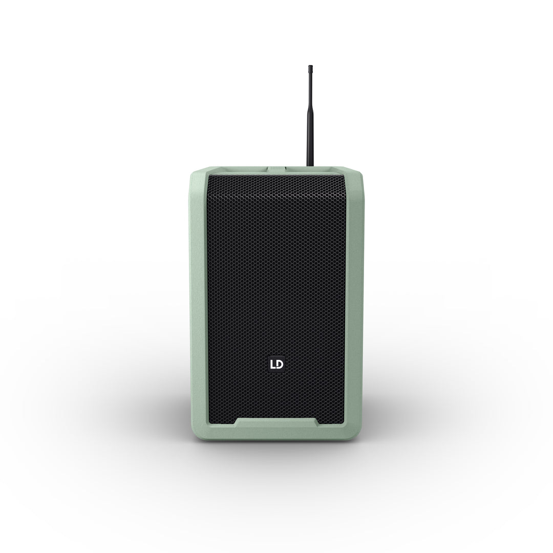 LD Systems ANNY® 8 HHD B6 GN - Enceinte PA Bluetooth® portable sur batterie avec mixer et 1x micro main sans fil, vert aventure