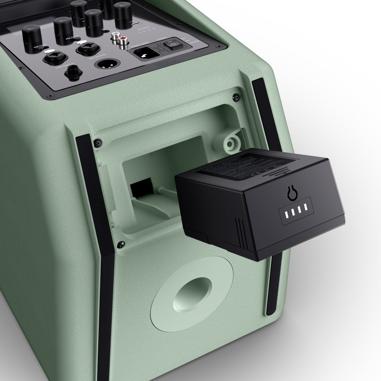 LD Systems ANNY® 8 HHD B6 GN - Enceinte PA Bluetooth® portable sur batterie avec mixer et 1x micro main sans fil, vert aventure