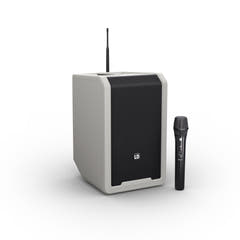 LD Systems ANNY® 8 HHD B6 G - Enceinte PA Bluetooth® portable sur batterie avec mixer et 1x micro main sans fil, gris urbain