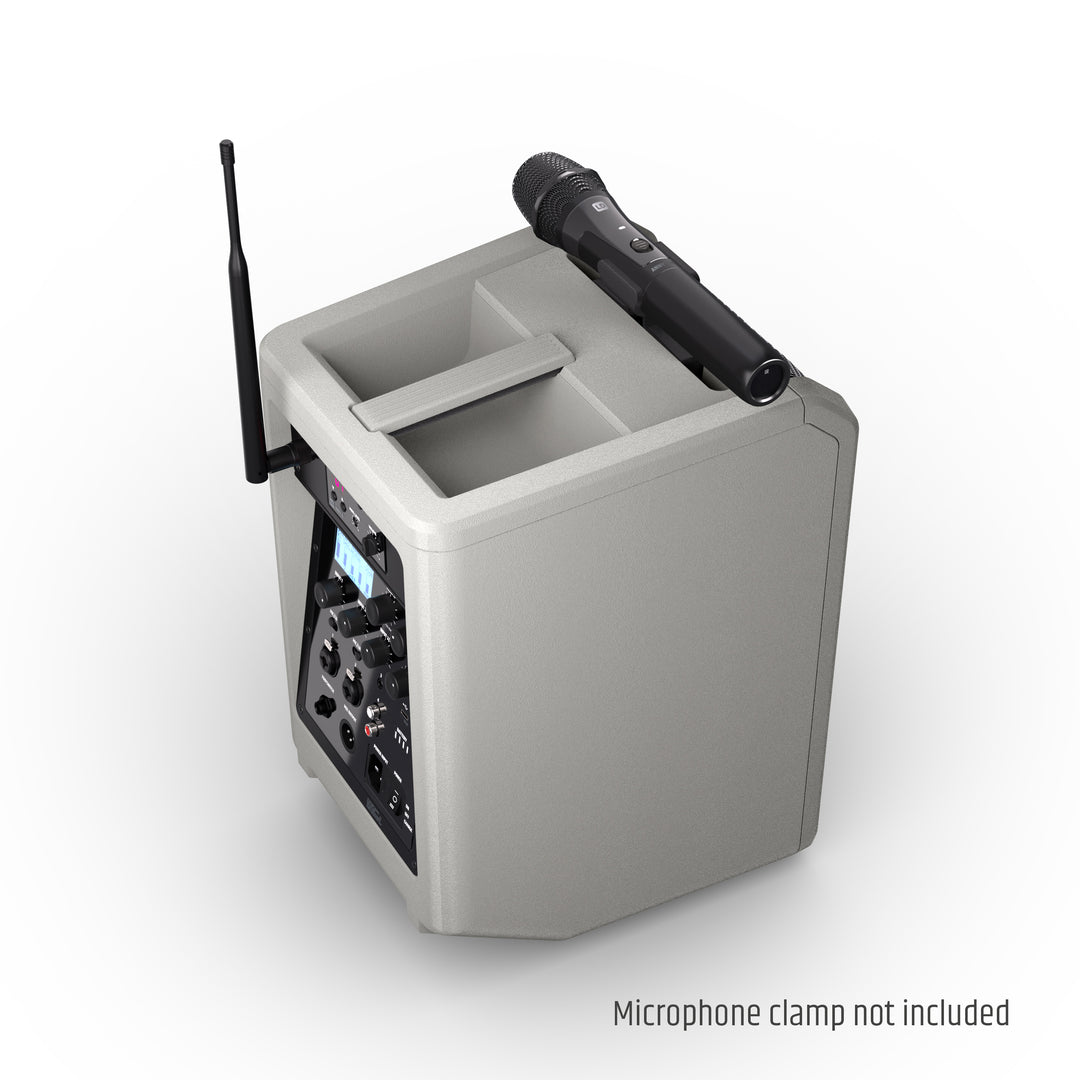 LD Systems ANNY® 8 HHD B6 G - Enceinte PA Bluetooth® portable sur batterie avec mixer et 1x micro main sans fil, gris urbain
