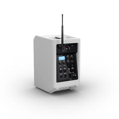 LD Systems ANNY® 8 HHD B6 W - Enceinte PA Bluetooth® portable sur batterie avec mixer et 1x micro main sans fil, blanc pur