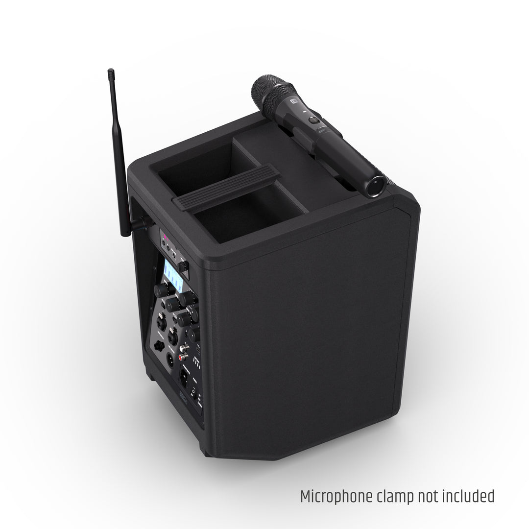 LD Systems ANNY® 8 HHD B8 - Enceinte PA Bluetooth® portable sur batterie avec mixer et 1 x micro main sans fil, noir de scène Black