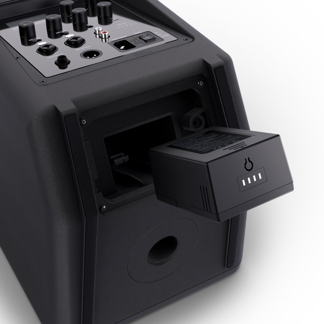 LD Systems ANNY® 8 HHD B8 - Enceinte PA Bluetooth® portable sur batterie avec mixer et 1 x micro main sans fil, noir de scène Black