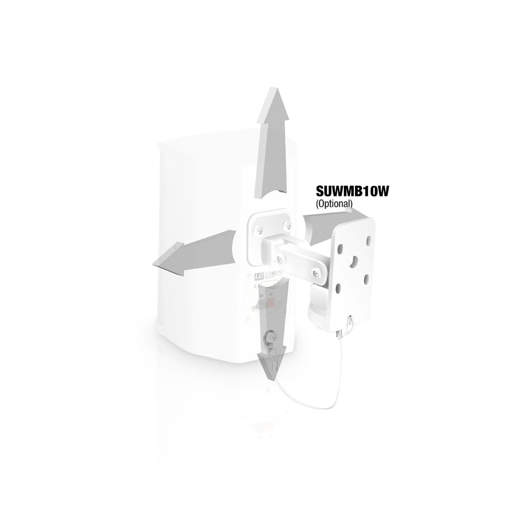 LD Systems SAT 42 G2 Ensemble de haut-parleurs RMS (Blanc, 60W, 8 Ohm)