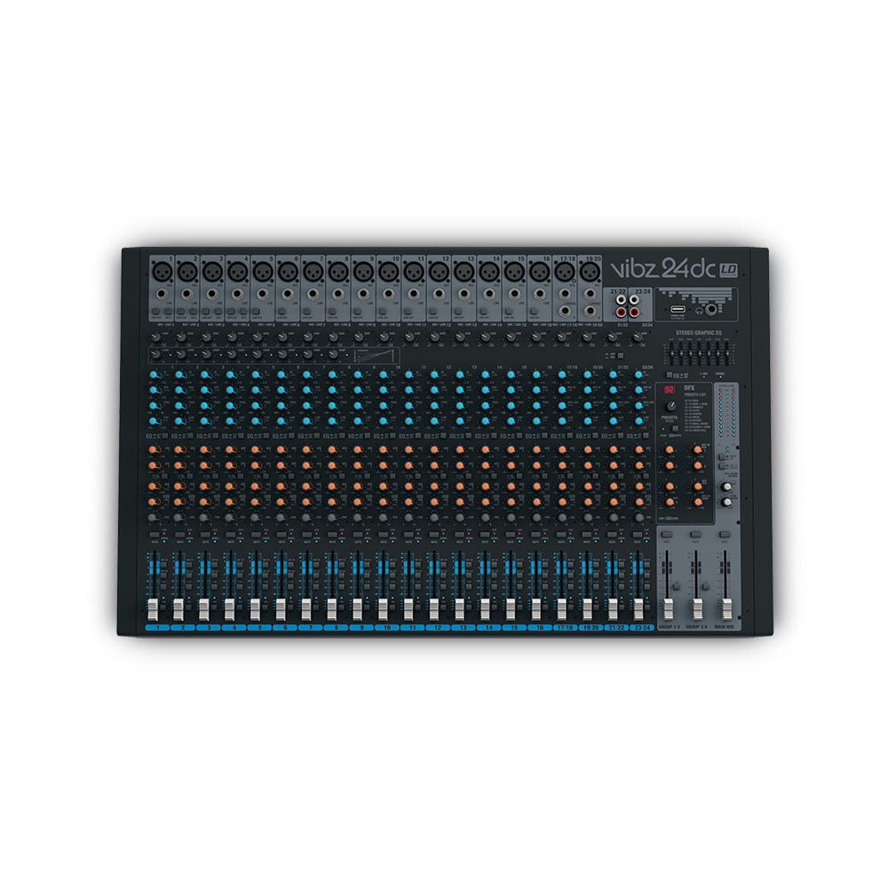 LD Systems VIBZ 24 DC - Console de mixage 24 canaux avec DFX et compresseur