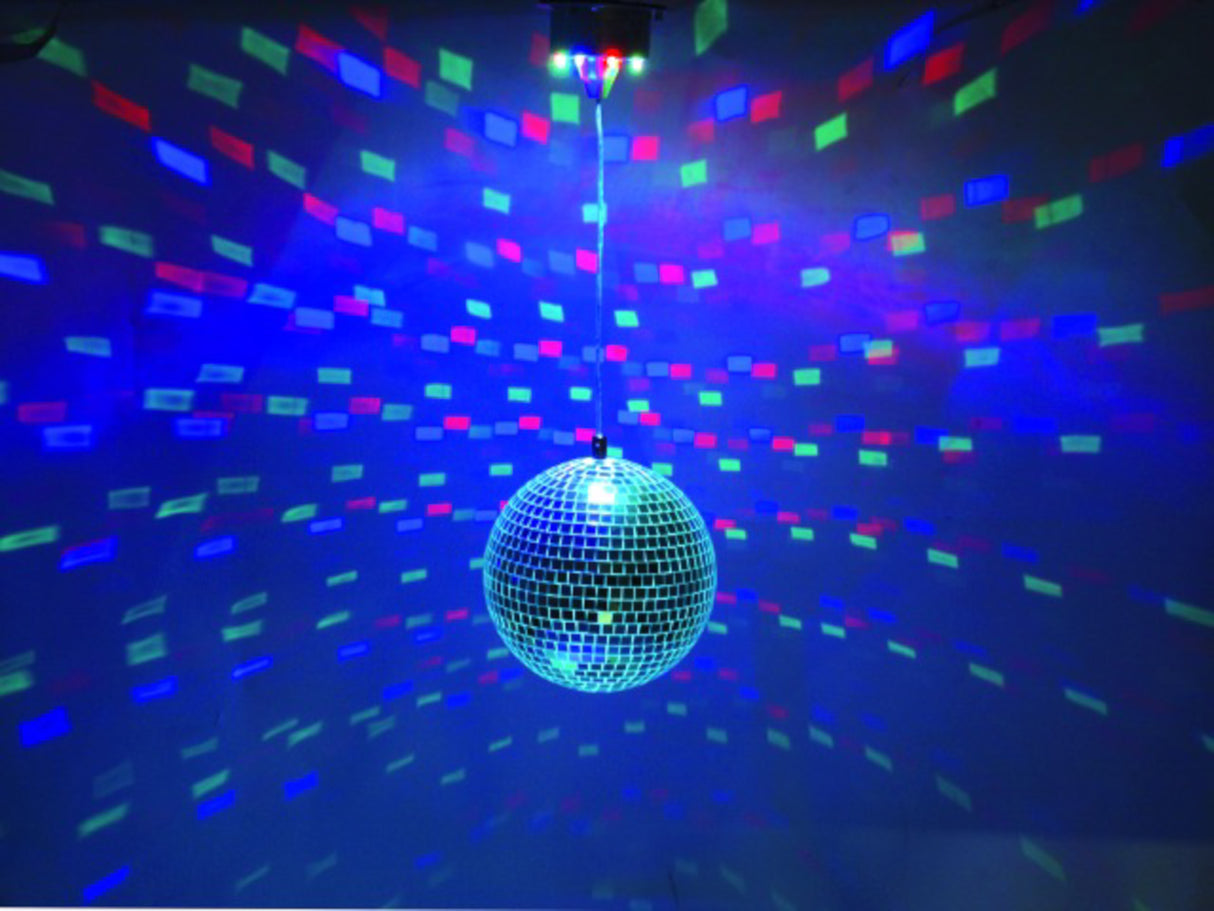 Ibiza Battery Powered Disco Ball with LED Light (30 cm)