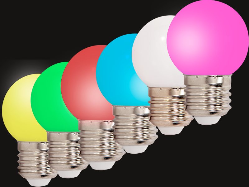Ibiza Colored LED Bulbs (6 pcs)