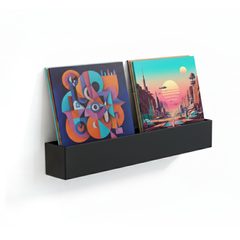 Studio 57 Présentoir mural double pour vinyles (noir)