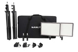 Nanlite LumiPad 25 LED 2 Light kit x2 with stand and bag