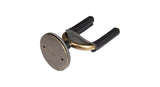 Levys FGHNGR support mural pour guitare, laiton et cuir noir