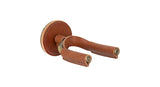 Levys FGHNGR support mural pour guitare, laiton et cuir tan
