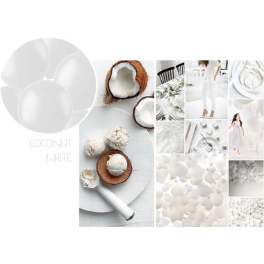 Ballons de Lien pour Guirlandes 8 pcs. (Blanc Noix de Coco Mat, 33cm)