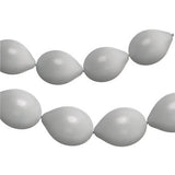 Link Balloons for Garlands Pattern Dust Silver (33cm - 8 Pcs)