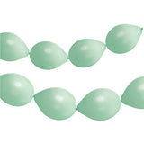 Link Balloons for Guirlander Powder Pistachio Mat. (33cm - 8 pcs)