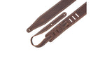 Levys M17BDS sangle de guitare 2 1/2", dark marron à effet pull-up