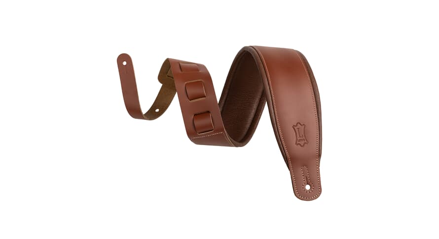 Levys M26PD sangle de guitare, M26PD-WAL-BRN