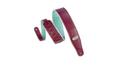 Levys M26VCP sangle de guitare 2 3/4", bordeaux et vert d'eau