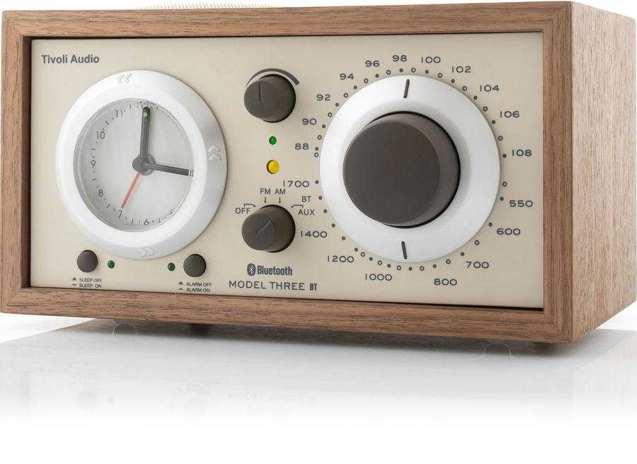 Tivoli Audio MODEL Three Minianlæg avec Bluetooth et USB (Noyer, Beige)