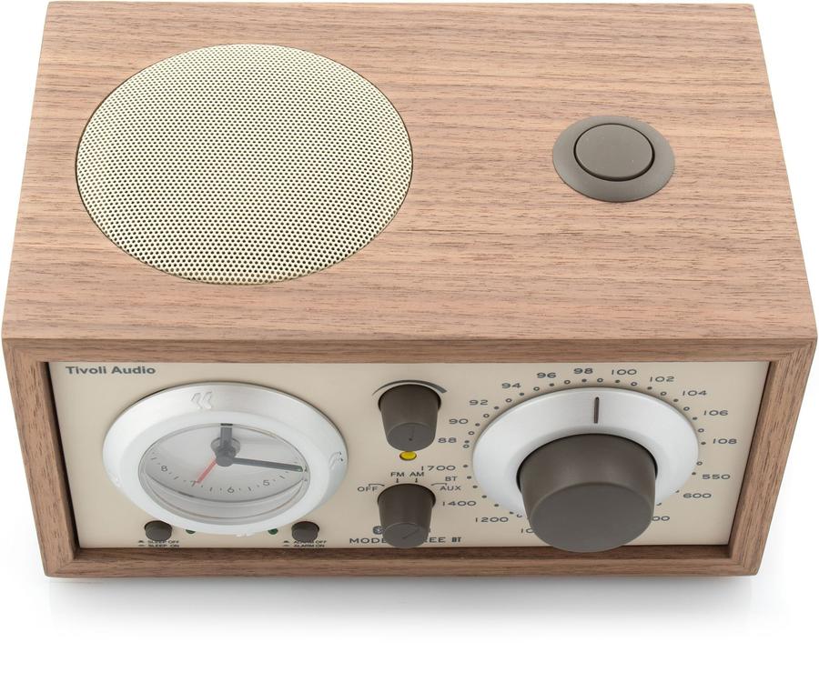 Tivoli Audio MODEL Three Minianlæg avec Bluetooth et USB (Noyer, Beige)