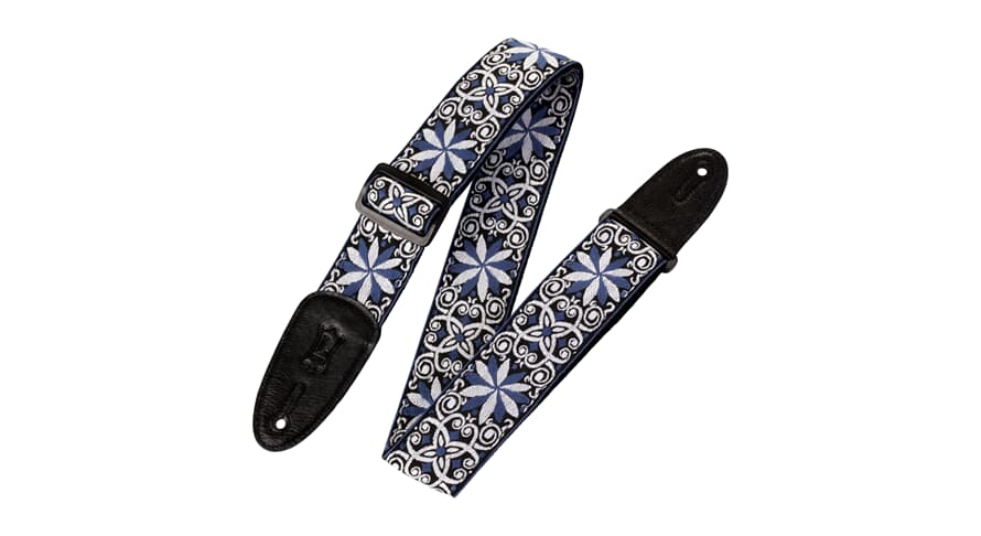 Levys M8HT sangle de guitare 2", bleue et blanche
