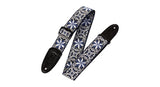 Levys M8HT sangle de guitare 2", bleue et blanche