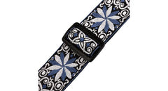 Levys M8HT sangle de guitare 2", bleue et blanche