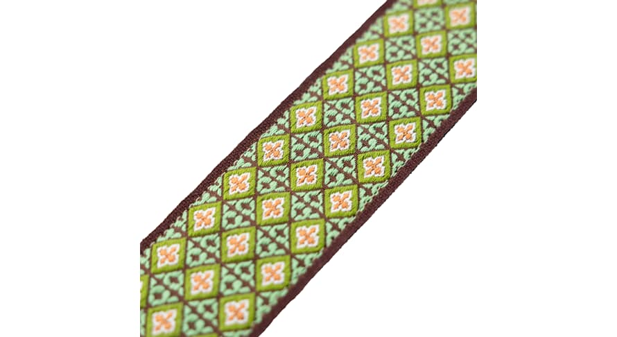 Levys M8HT-25 sangle de guitare 2", motif floral vert