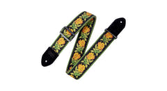 Levys MC8JQ sangle de guitare 2", motif floral jaune