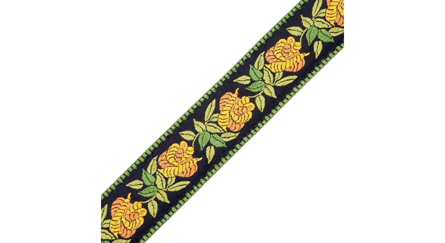 Levys MC8JQ sangle de guitare 2", motif floral jaune