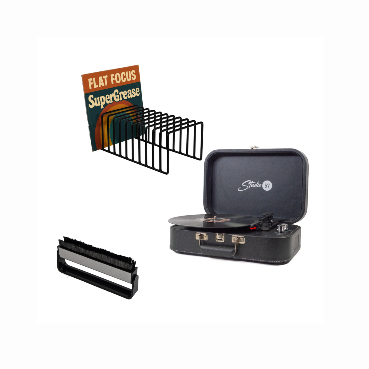 Studio 57 Mellow Pladespiller (Noir) Bundle