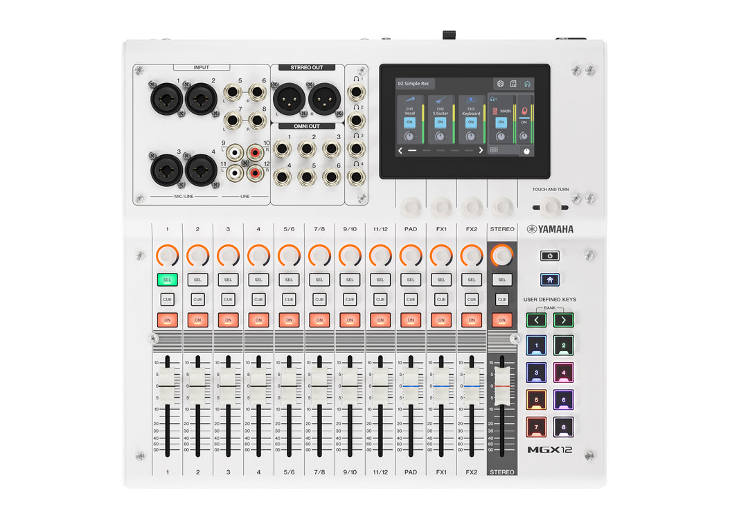 Yamaha MGX12 Console de mixage numérique (Blanc)