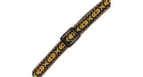 Sangle de mandoline et d’ukulélé Levys MJ19UKE 1/2", noire et jaune