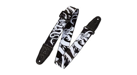 Levys MPD2 sangle de guitare 2", noire et blanche