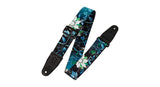Levys MPD2-038 sangle de guitares 2", fleurs bleues