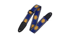 Levys MPJG sangle de guitares 2", Sun Design, bleue