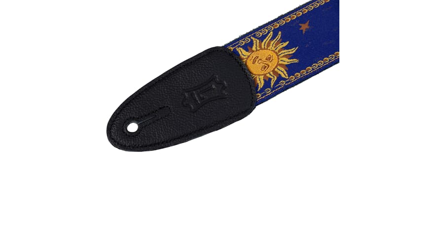 Levys MPJG sangle de guitares 2", Sun Design, bleue