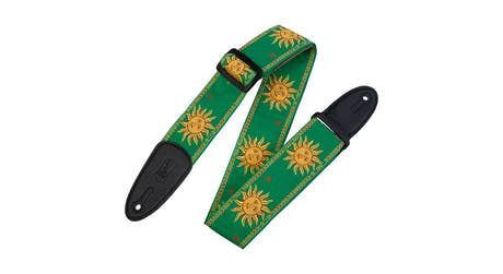 Levys MPJG sangle de guitares 2", Sun Design, verte