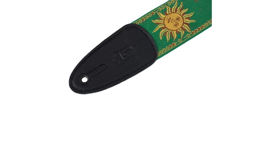 Levys MPJG sangle de guitares 2", Sun Design, verte