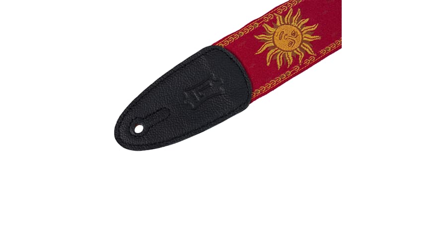 Levys MPJG sangle de guitare 2", motif soleil, rouge
