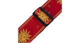 Levys MPJG sangle de guitare 2", motif soleil, rouge