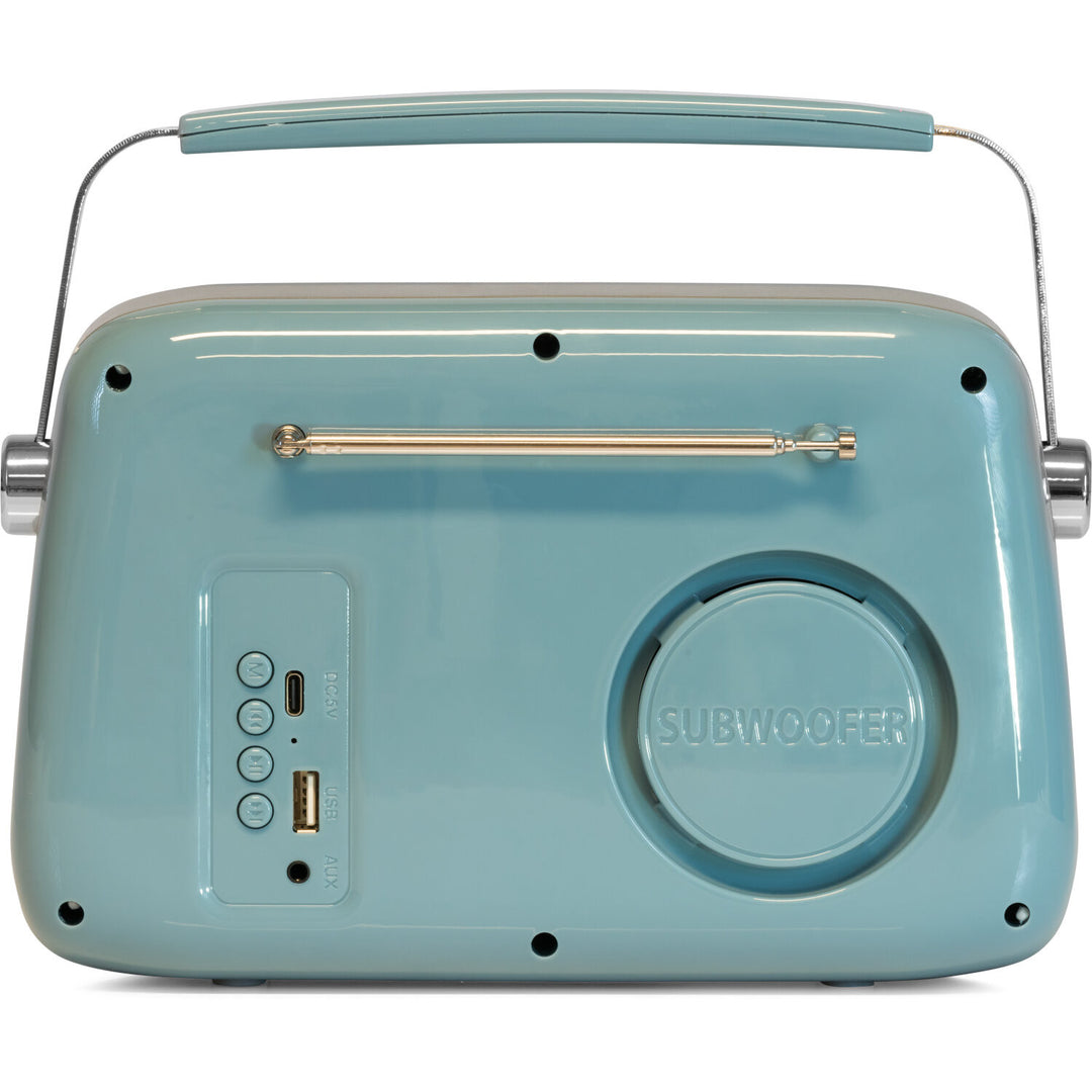 Madison Radio Rétro avec Bluetooth et FM (Bleu)