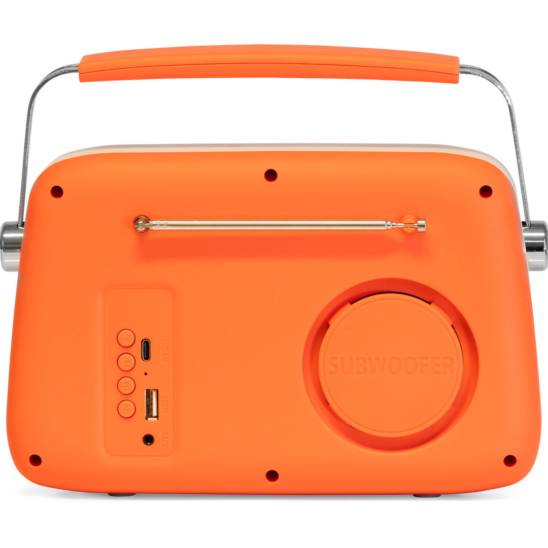 Madison Radio Rétro avec Bluetooth et FM (Orange Mat)