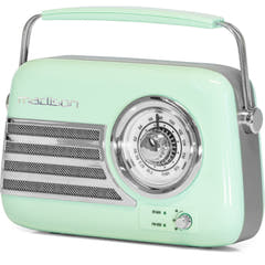 Madison Radio Rétro avec Bluetooth et FM (Menthe)