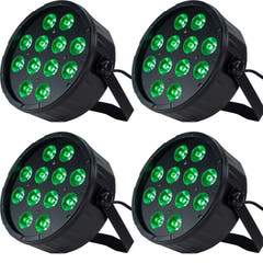 Projecteur PAR Marconi Polaris 12x12W RGBW Pack de 4
